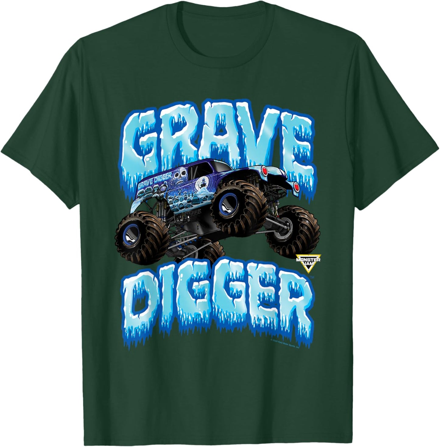 Monster Jam Grave Digger Ice Cold Monster Truck T-Shirt - T-Shirt | Forest
