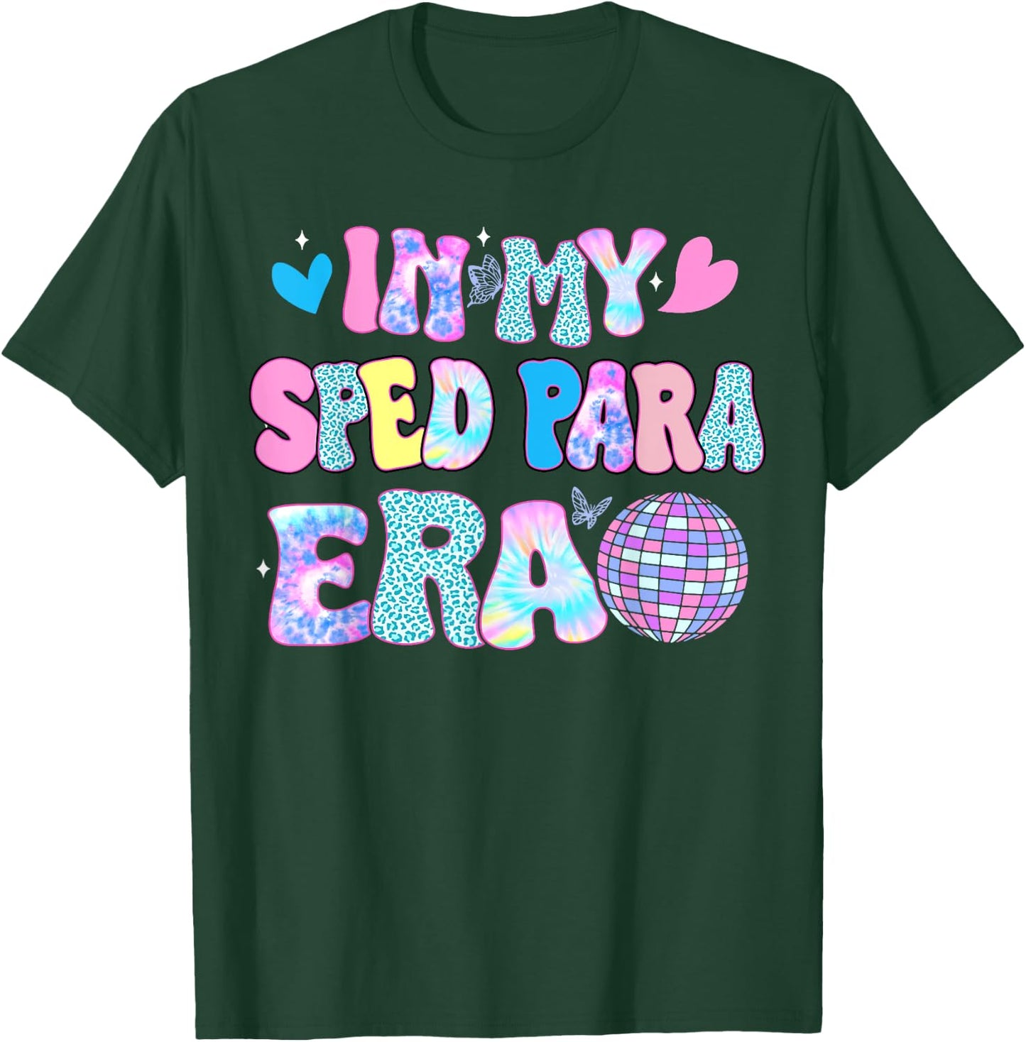 Tie Dye Leopard Back to school Gift In My Sped Para Era T-Shirt - T-Shirt | Forest