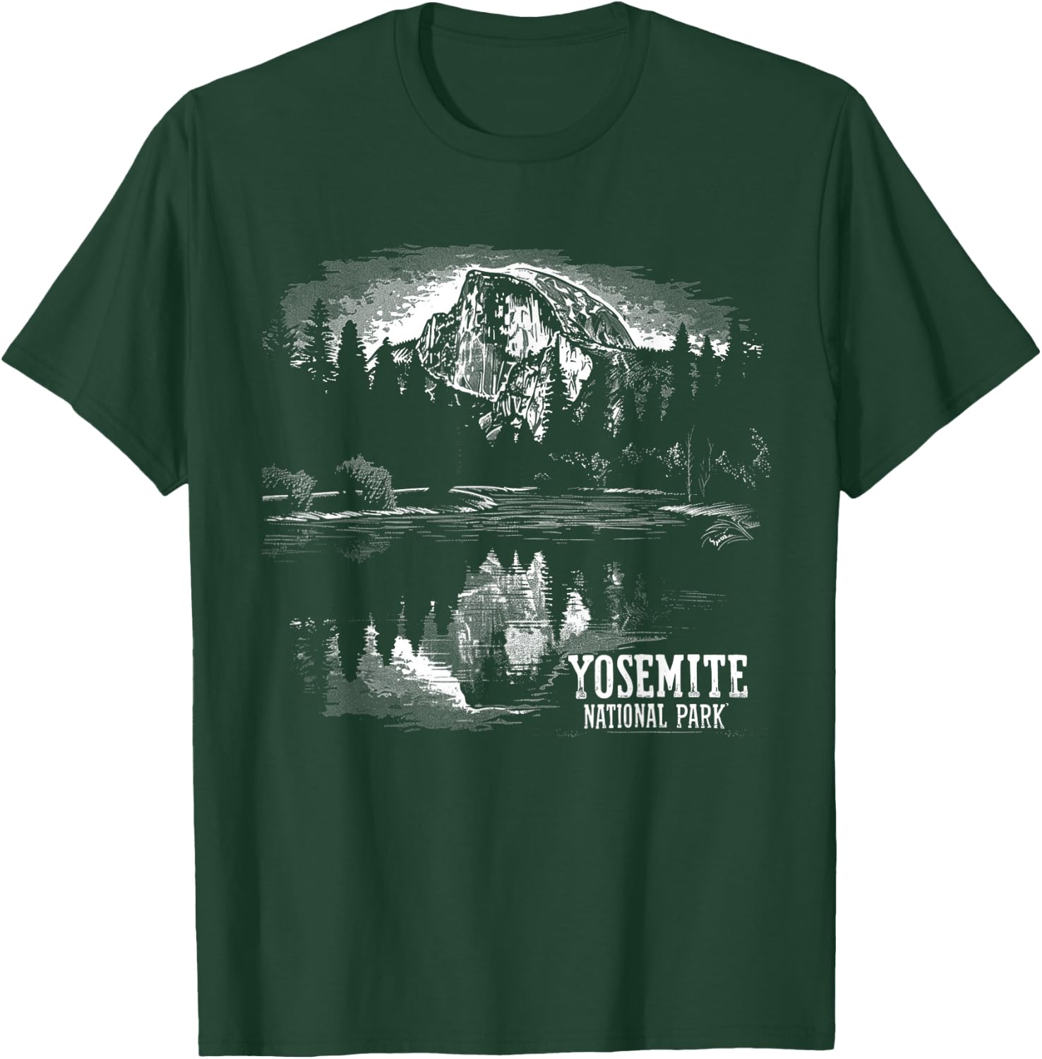 Yosemite - US National Park Vintage Men Women Kids Retro T-Shirt - T-Shirt | Forest