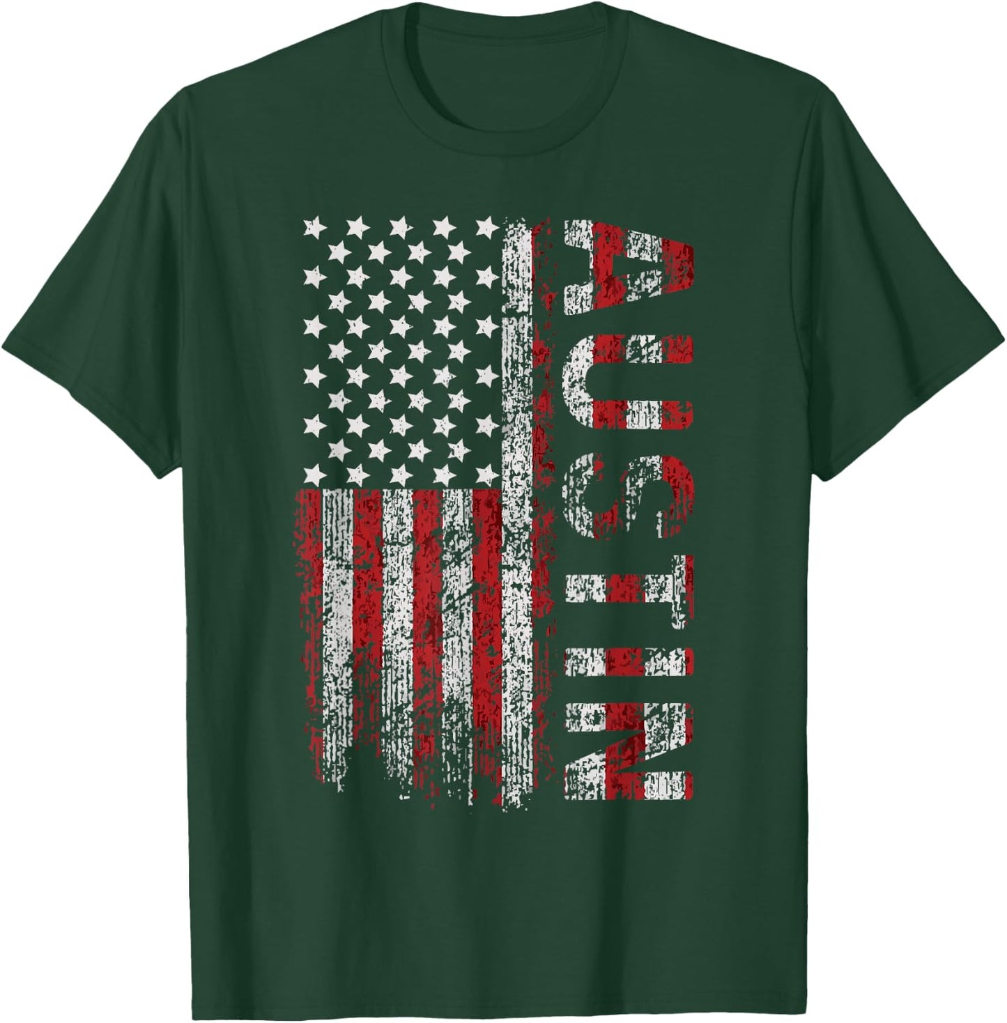 American Flag Austin Texas fourth of July shirts T-Shirt - T-Shirt | Forest