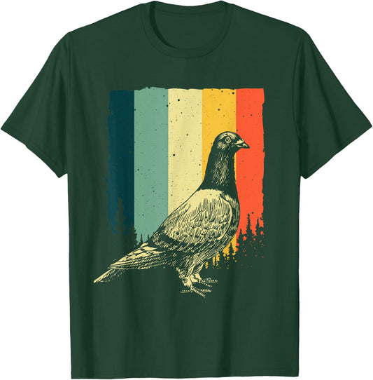 Cute Pigeon Art Women Domestic Homing Pigeon Lovers T-Shirt - T-Shirt | Forest