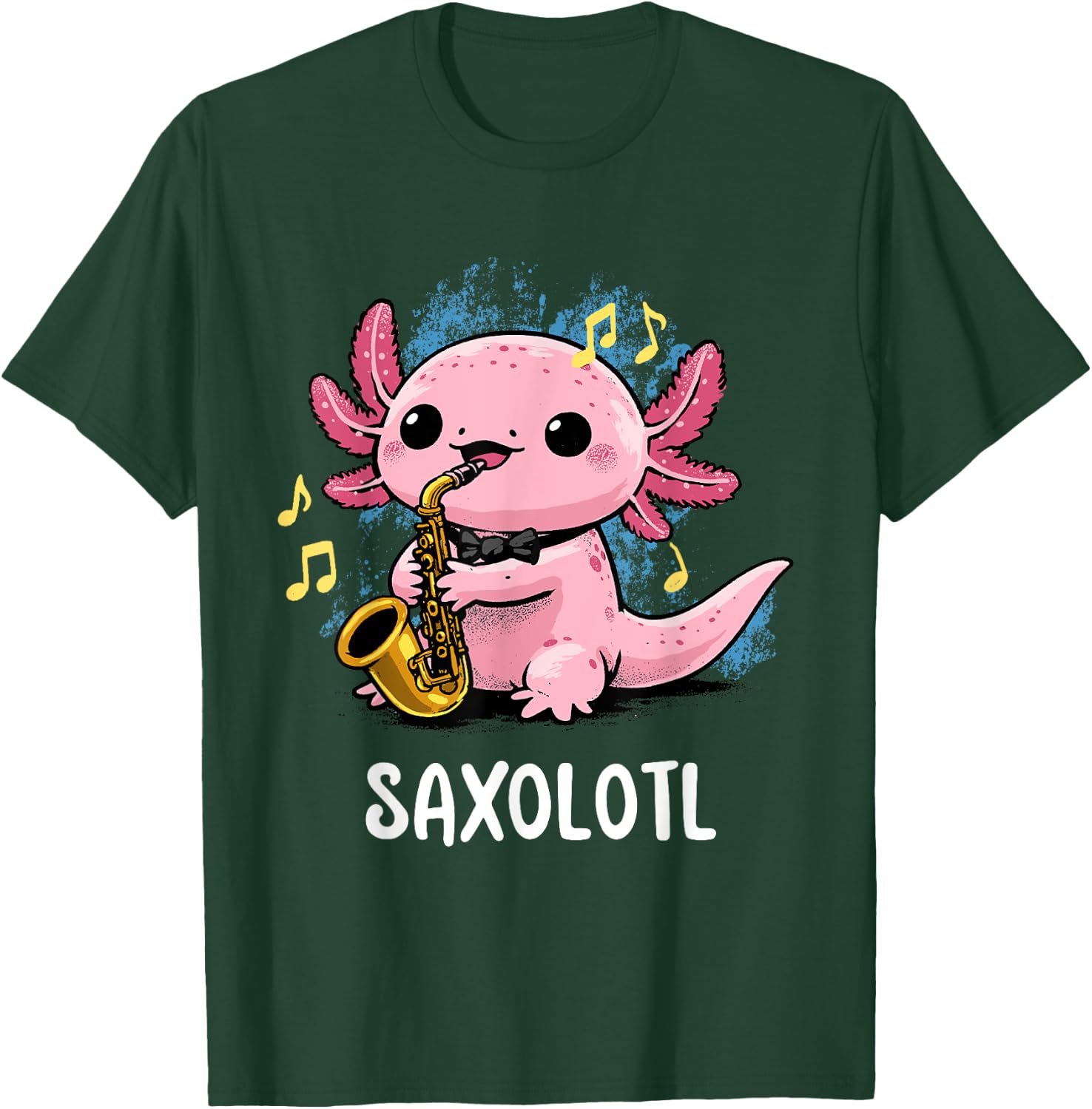 Axolotl apparel Saxolotl Saxophone Axolotl Music Sax Teacher Women Kids T-Shirt - T-Shirt | Forest