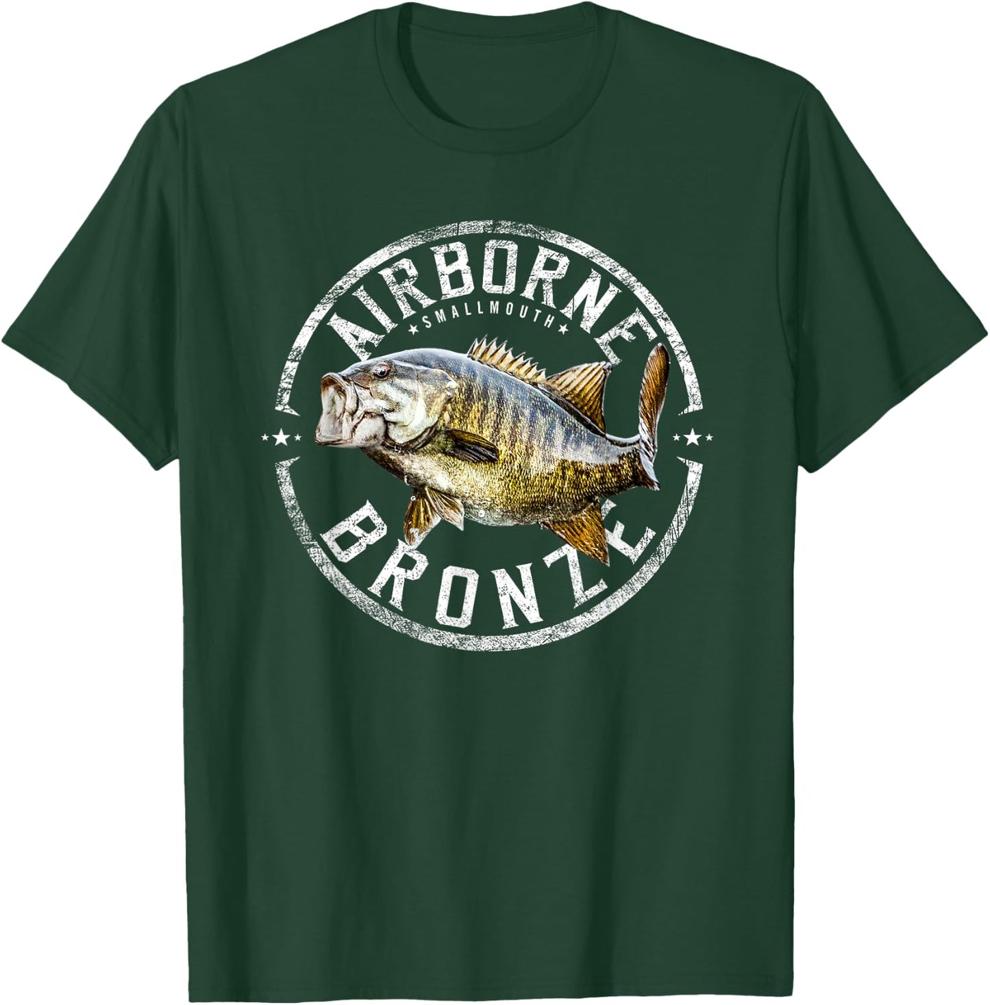 Smallmouth bass fishing angling gift T-Shirt - T-Shirt | Forest