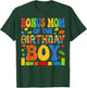 Bonus Mom Of The Birthday Boy Building Block Birthday Party T-Shirt - T-Shirt | Forest