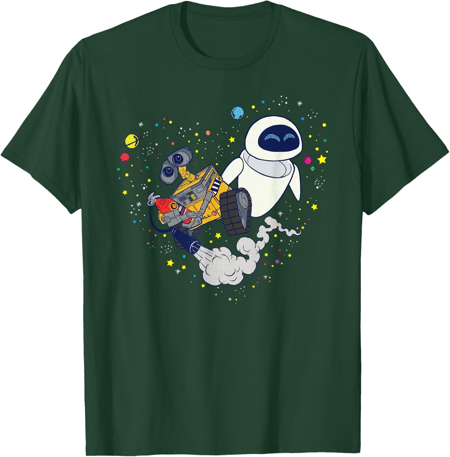 Disney and Pixar’s Wall-E and Eve Planetary Heart T-Shirt - T-Shirt | Forest
