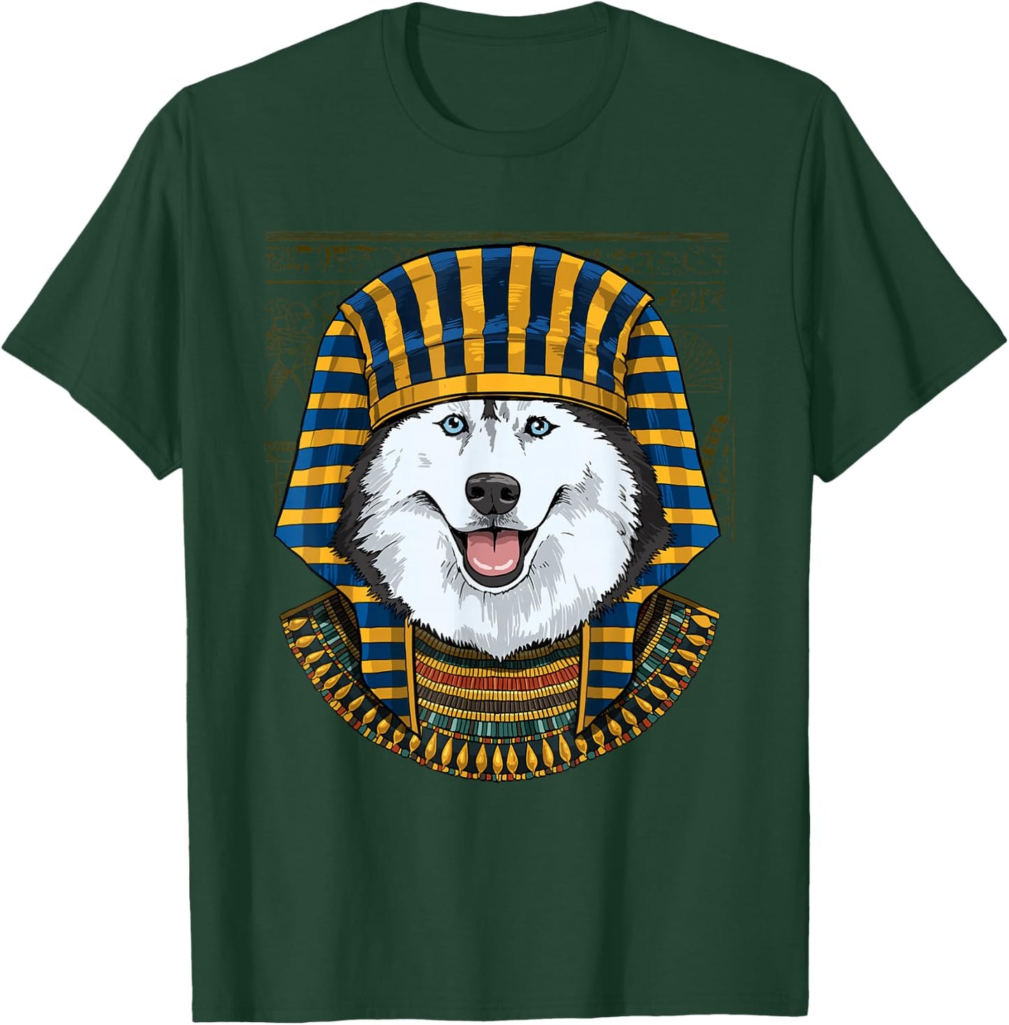 Siberian Husky Egyptian Pharaoh Historian Archaeologist Dog T-Shirt - T-Shirt | Forest