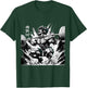 Muscle Manga Warriors - Anime Fitness Vector Design T-Shirt - T-Shirt | Forest