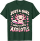 Cute Axolotl Kawaii Just A Girl Who Loves Axolotls T-Shirt - T-Shirt | Forest
