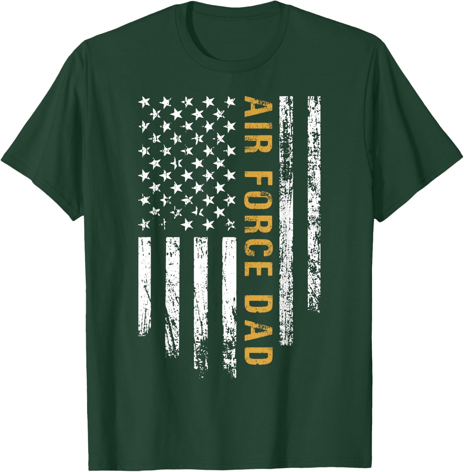 Air Force Dad Grunge American Flag Pride T-Shirt - T-Shirt | Forest