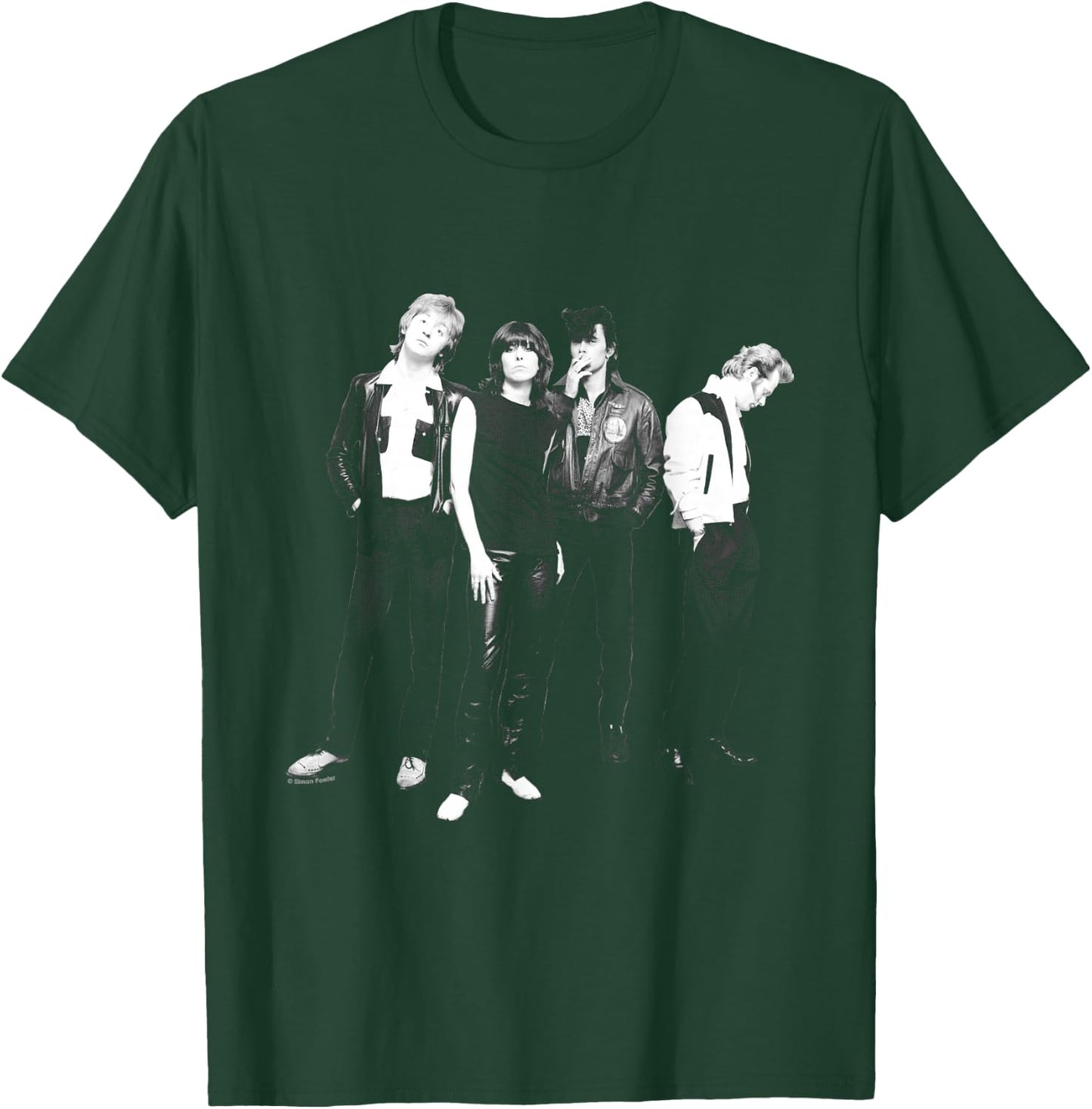 The Pretenders B&W Band Photo By Simon Fowler T-Shirt - T-Shirt | Forest