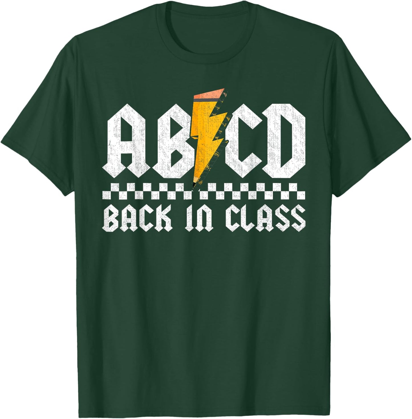 Back In Class Rocks Teacher Rock Back to School ABCD Women Girls Kids T-Shirt - T-Shirt | Forest