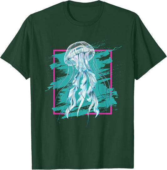 Jellyfish Vintage y2k 90s Aesthetic Retro 2000s T-Shirt - T-Shirt | Forest