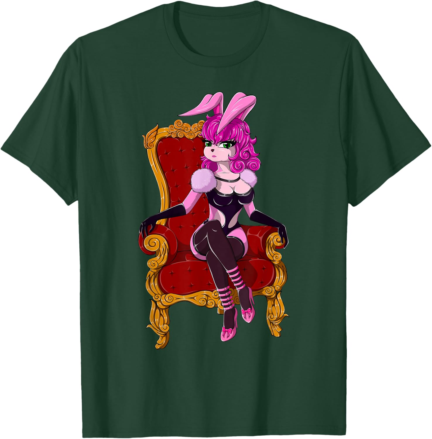 Domina on Throne | BDSM Goddess Mrress T-Shirt - T-Shirt | Forest