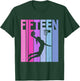 Vintage 15th Birthday Basketball 15 Year Old Girl Party T-Shirt - T-Shirt | Forest