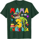 Mama Of The Three Rex 3Rd Birthday Boy Dinosaur T-Rex T-Shirt - T-Shirt | Forest