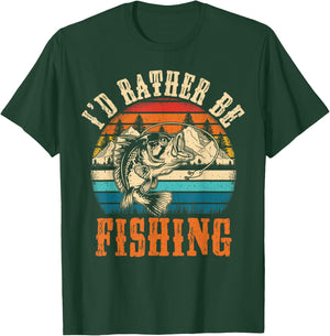 Funny Fishing Women Boy Kids Funny Bass Dad Fish T-Shirt - T-Shirt | Forest