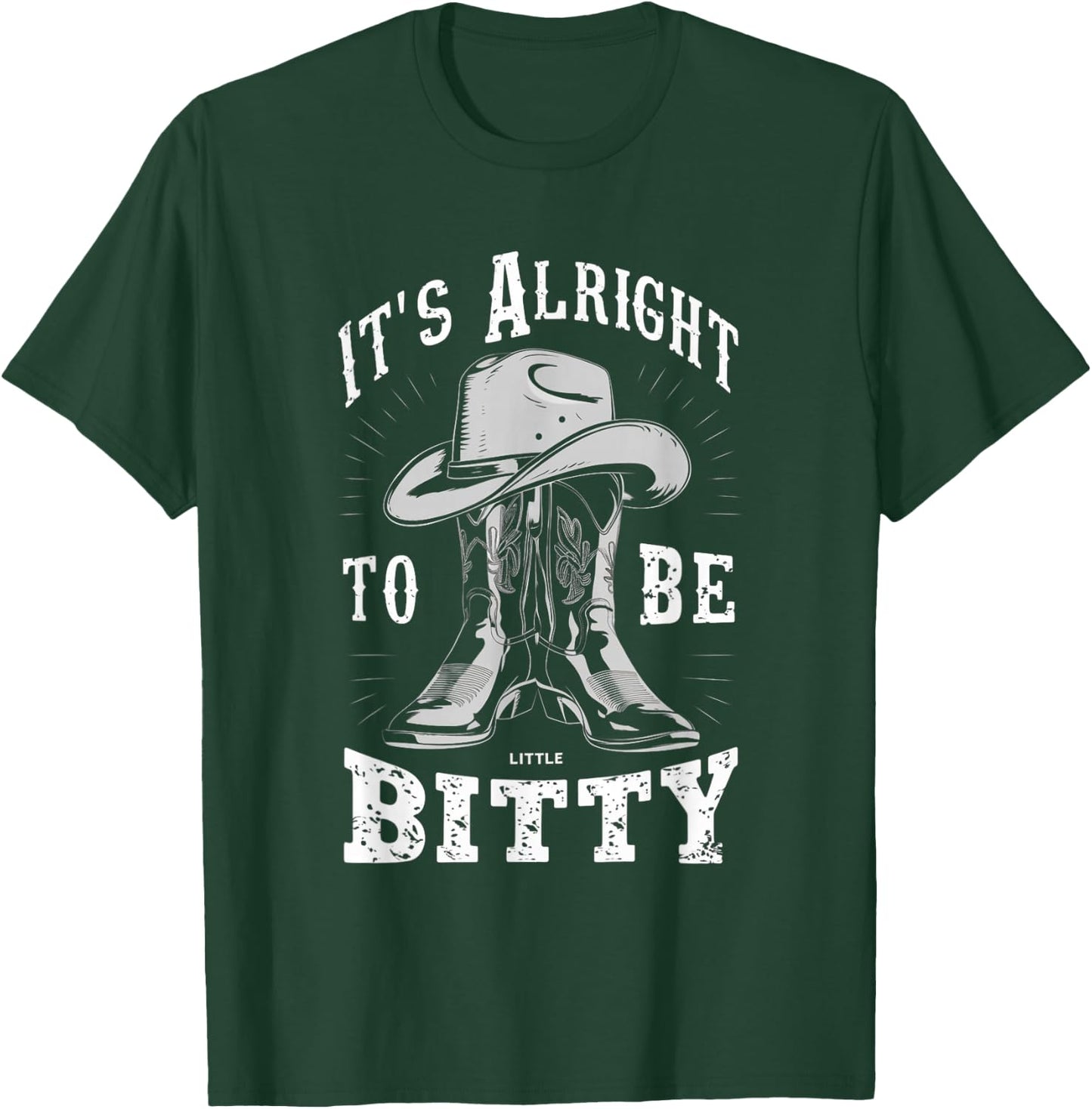 It's Alright To Be Little Bitty Retro Country Music Toddler T-Shirt - T-Shirt | Forest
