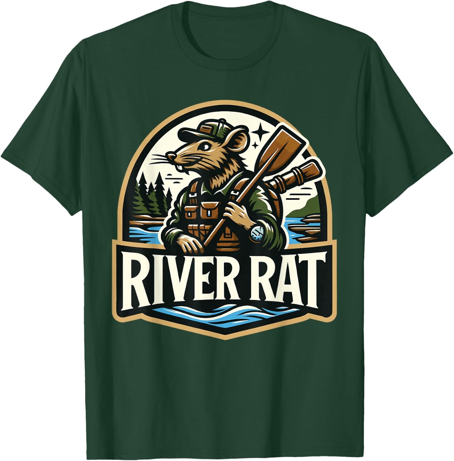 River Rat, River Life, River Adventures, River Rat T-Shirt - T-Shirt | Forest