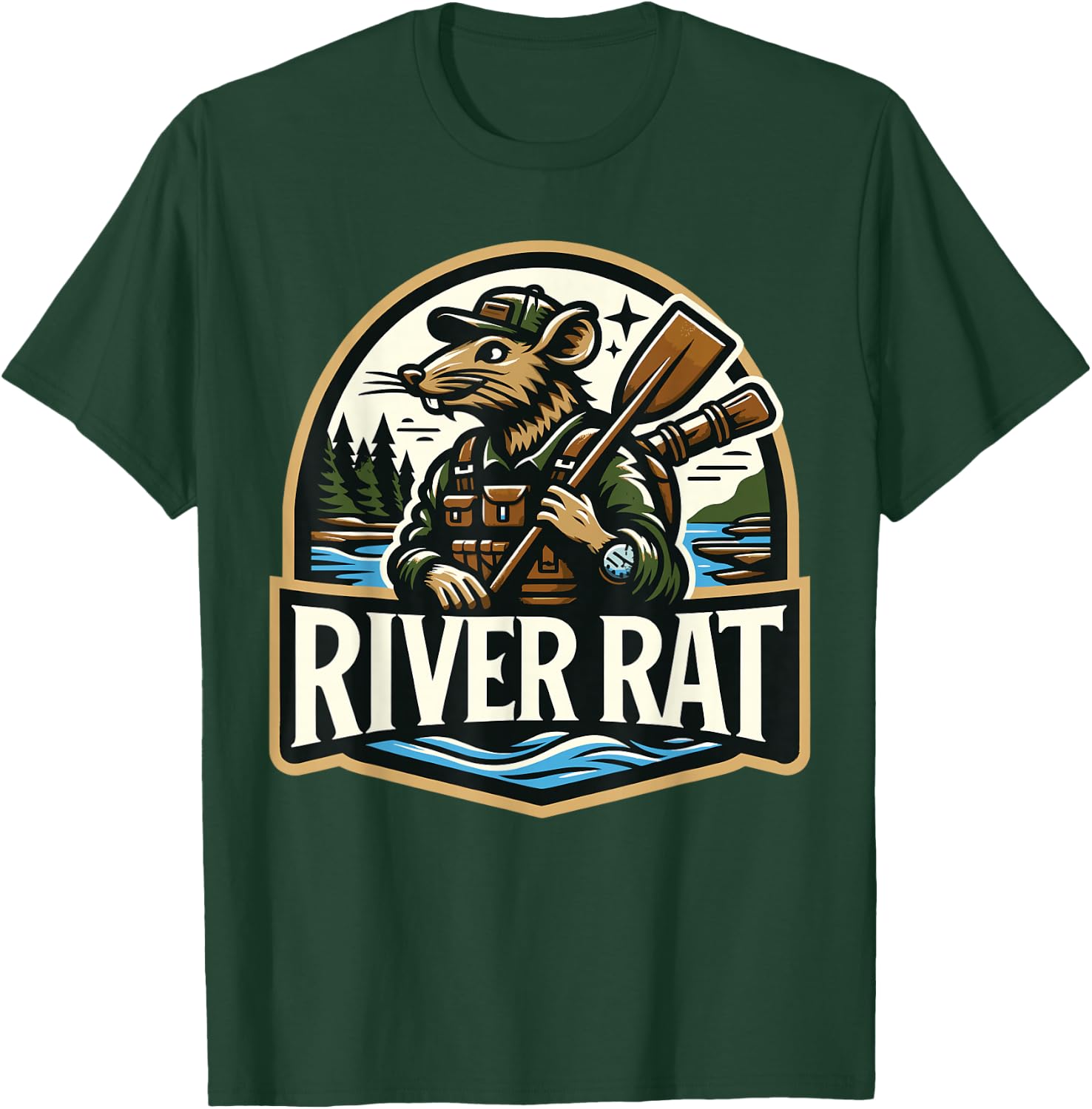 River Rat, River Life, River Adventures, River Rat T-Shirt - T-Shirt | Forest