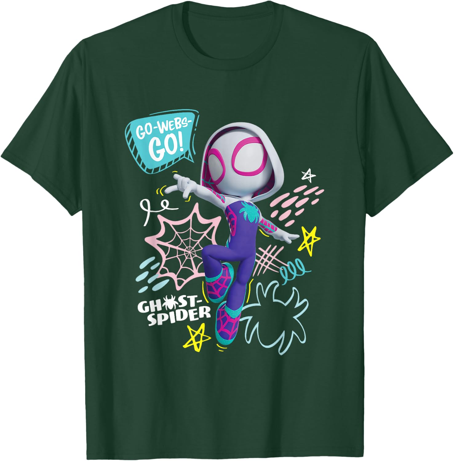 Marvel Spidey and His Amazing Friends Ghost-Spider Go Webs! T-Shirt - T-Shirt | Forest