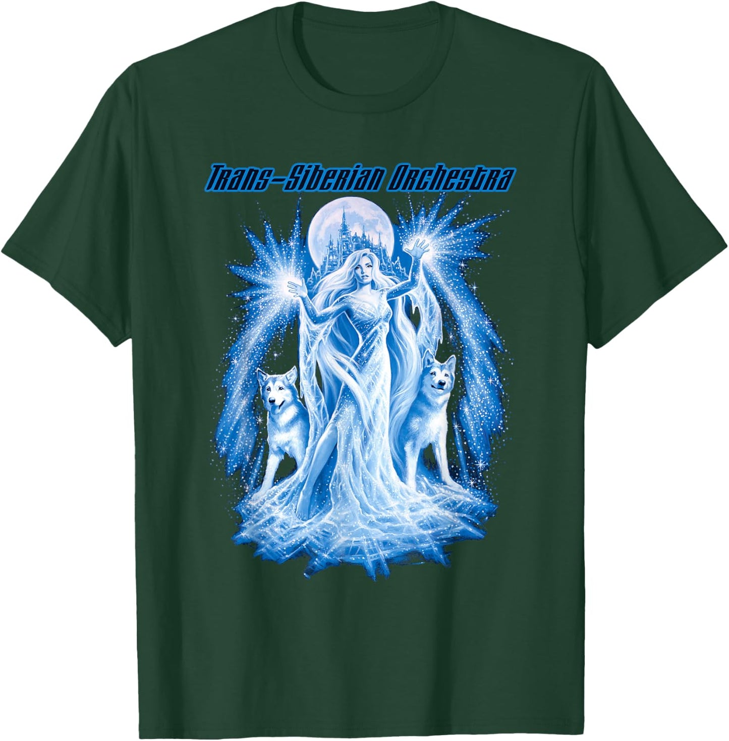 Trans-Siberian Orchestra – Logo Wolves , Blue T-Shirt - T-Shirt | Forest