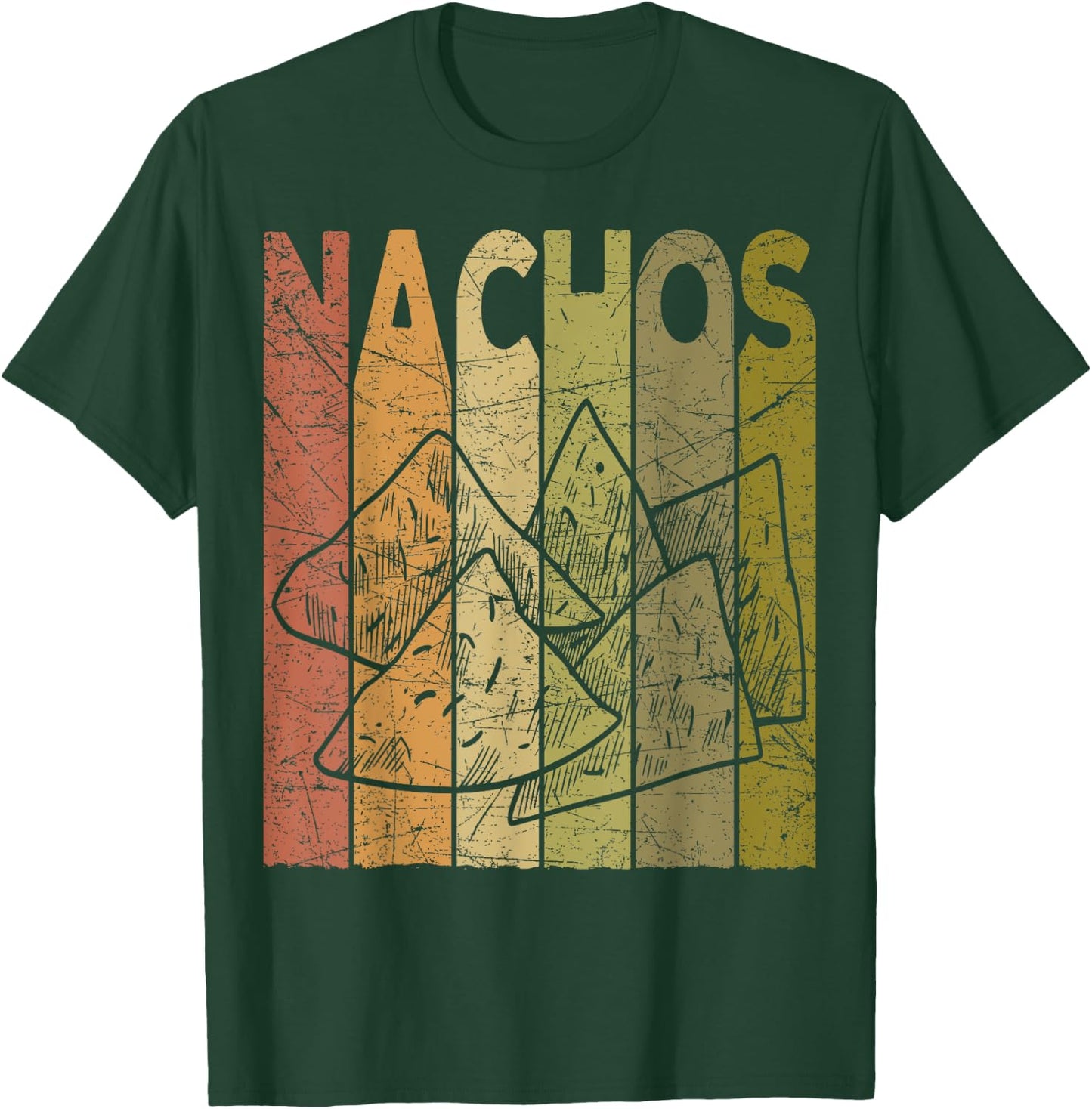 Mexican Nachos Vintage Mexican Food Retro Foodie Nacho T-Shirt - T-Shirt | Forest