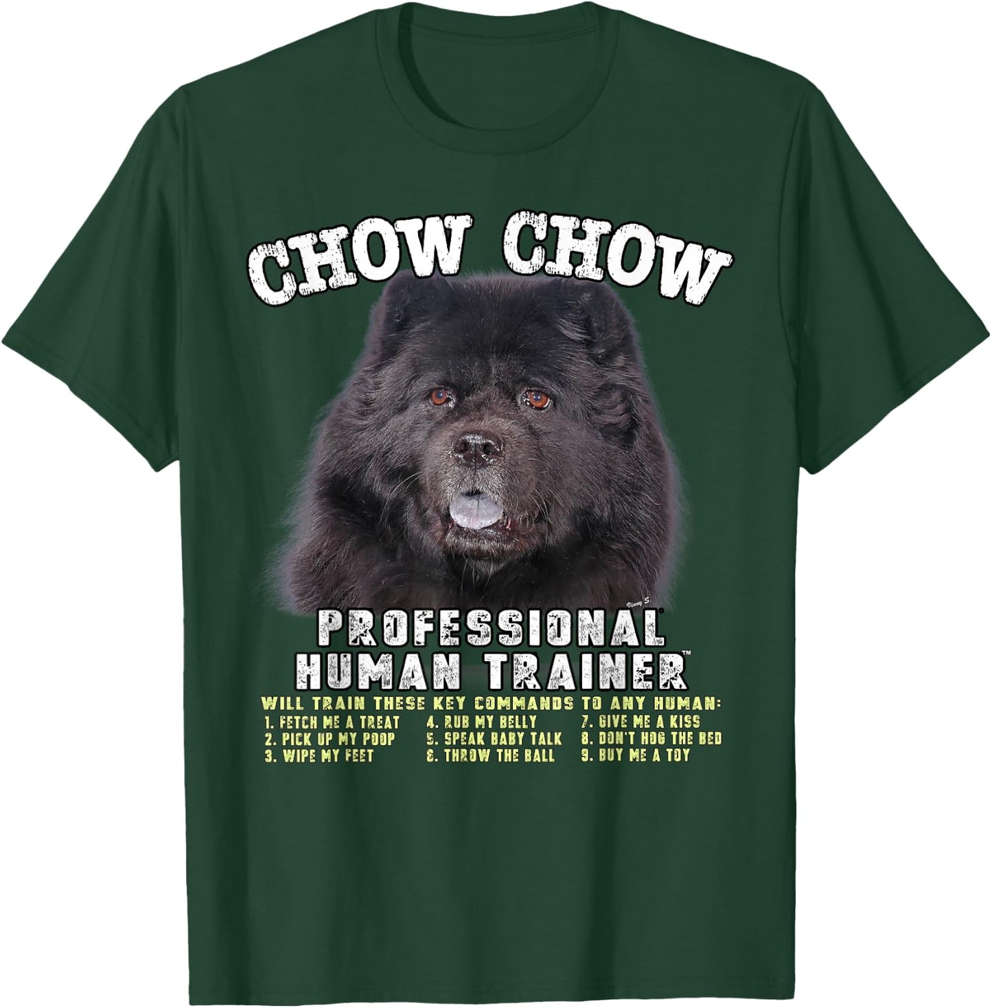 Chow Chow Black Professional Human Trainer T-Shirt - T-Shirt | Forest