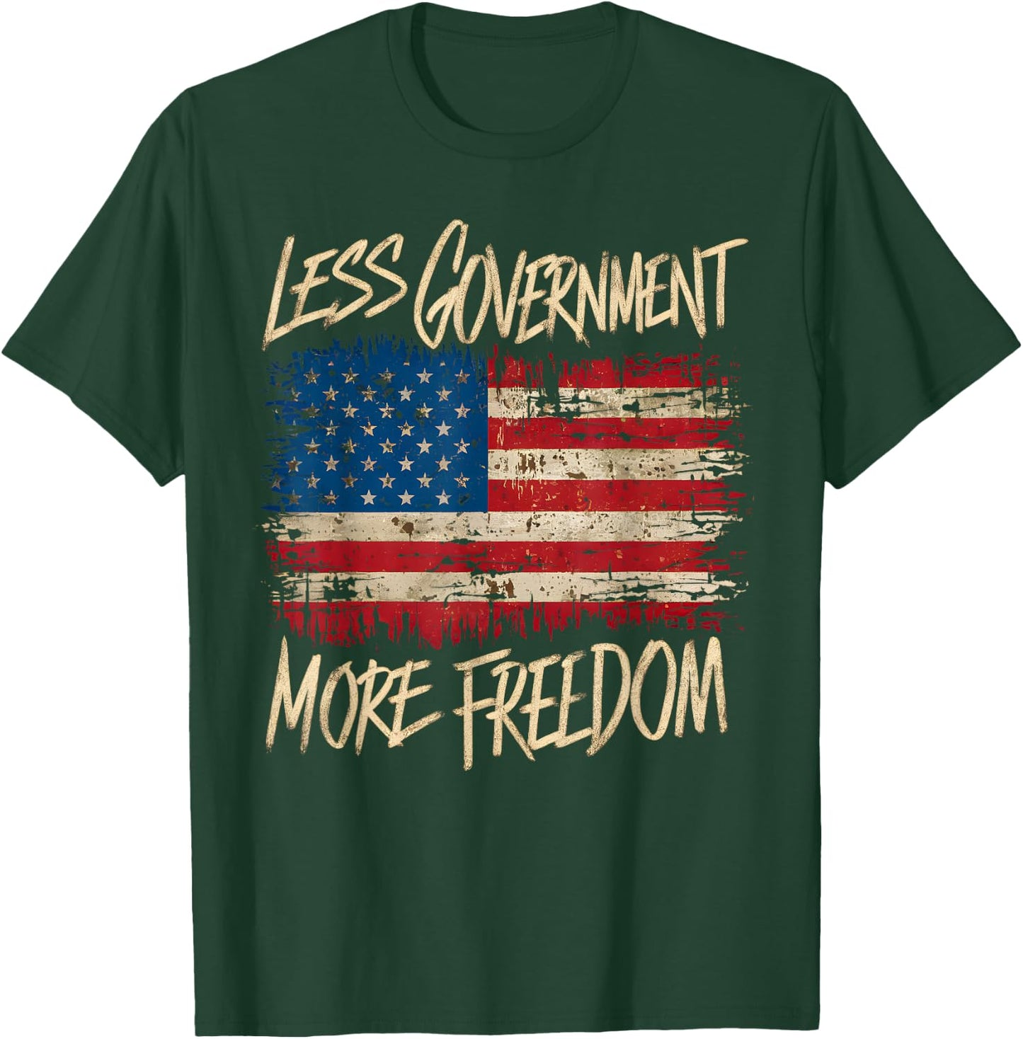 Political Less Government More Freedom More Liberty T-Shirt - T-Shirt | Forest
