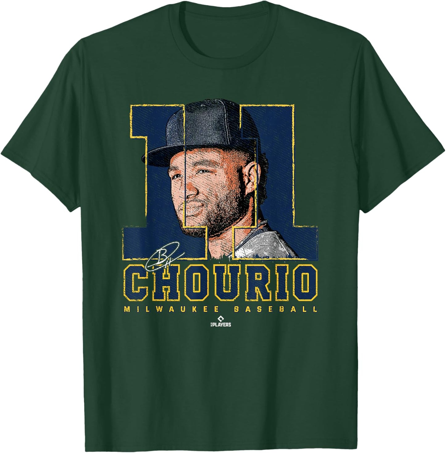 Silhouette Jackson Chourio Milwaukee MLBPA T-Shirt - T-Shirt | Forest