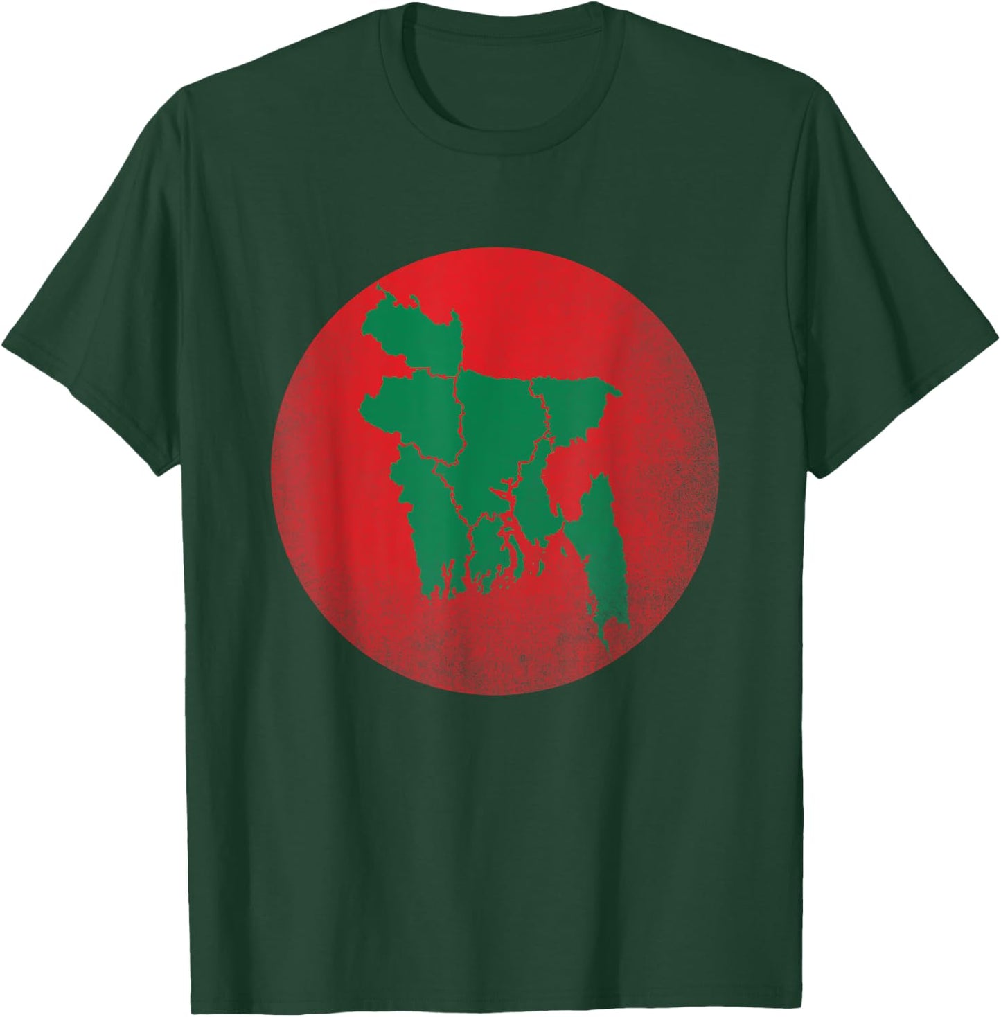 American Grown Bangladeshi Roots Bangladesh Vintage Flag T-Shirt - T-Shirt | Forest