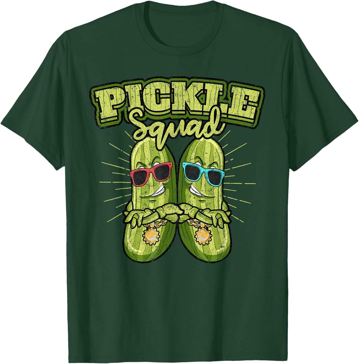 Pickle Squad Cucumber Dill Pickles Funny Pickle T-Shirt - T-Shirt | Forest