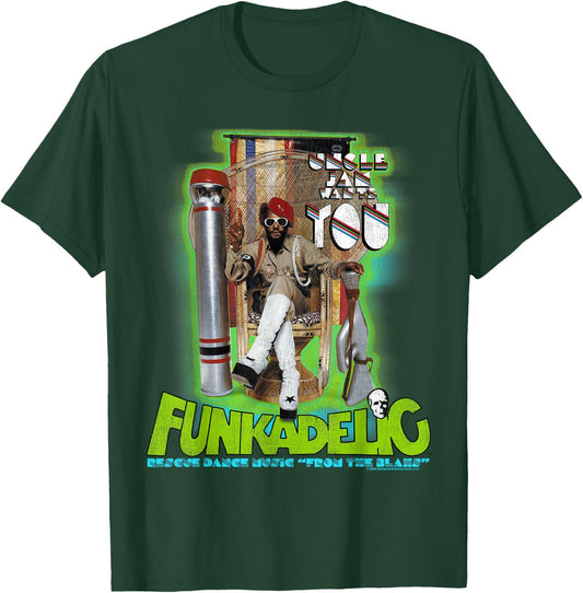 Popfunk George Clinton Uncle Jam , Small, Black T-Shirt - T-Shirt | Forest