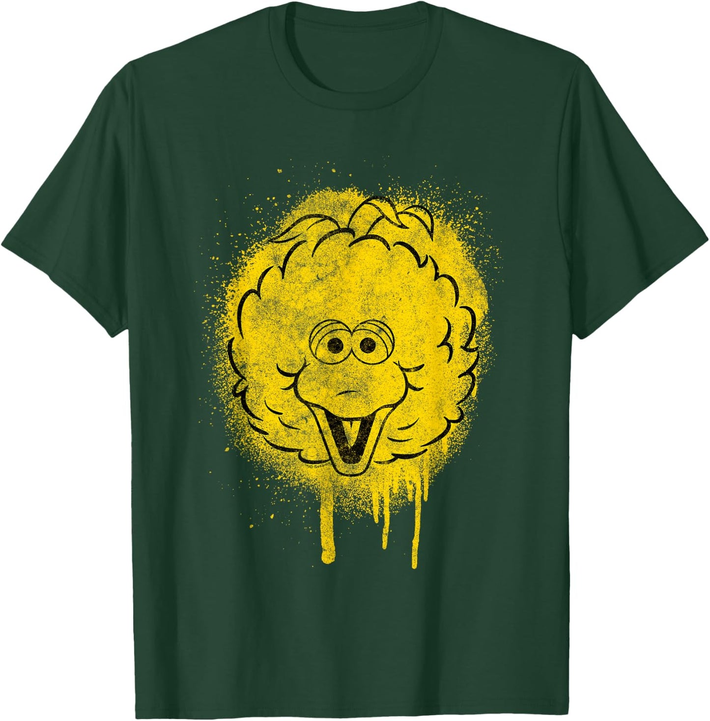 Sesame Street Big Bird Graffiti Spray Face Halloween Costume T-Shirt - T-Shirt | Forest