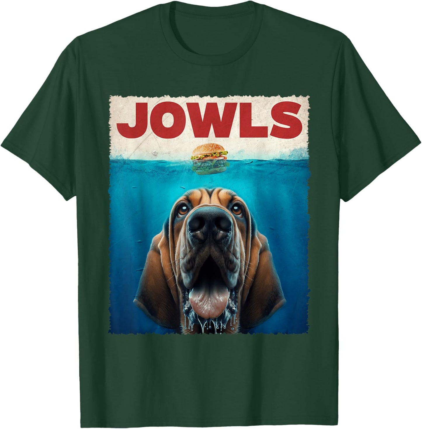 Graphic Jowls Bloodhound Dogs Awesome Animal Costume Humor T-Shirt - T-Shirt | Forest