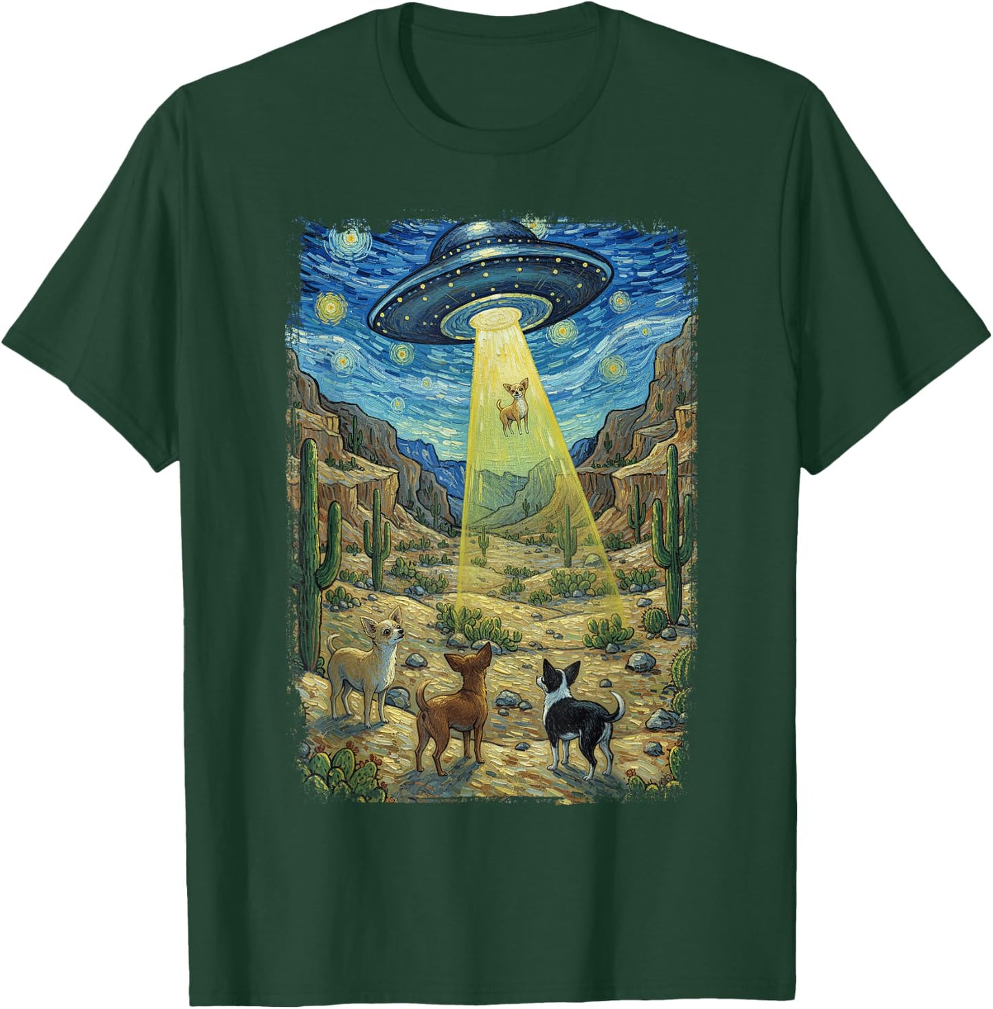 Alien Abduction Chihuahua T-Shirt - T-Shirt | Forest