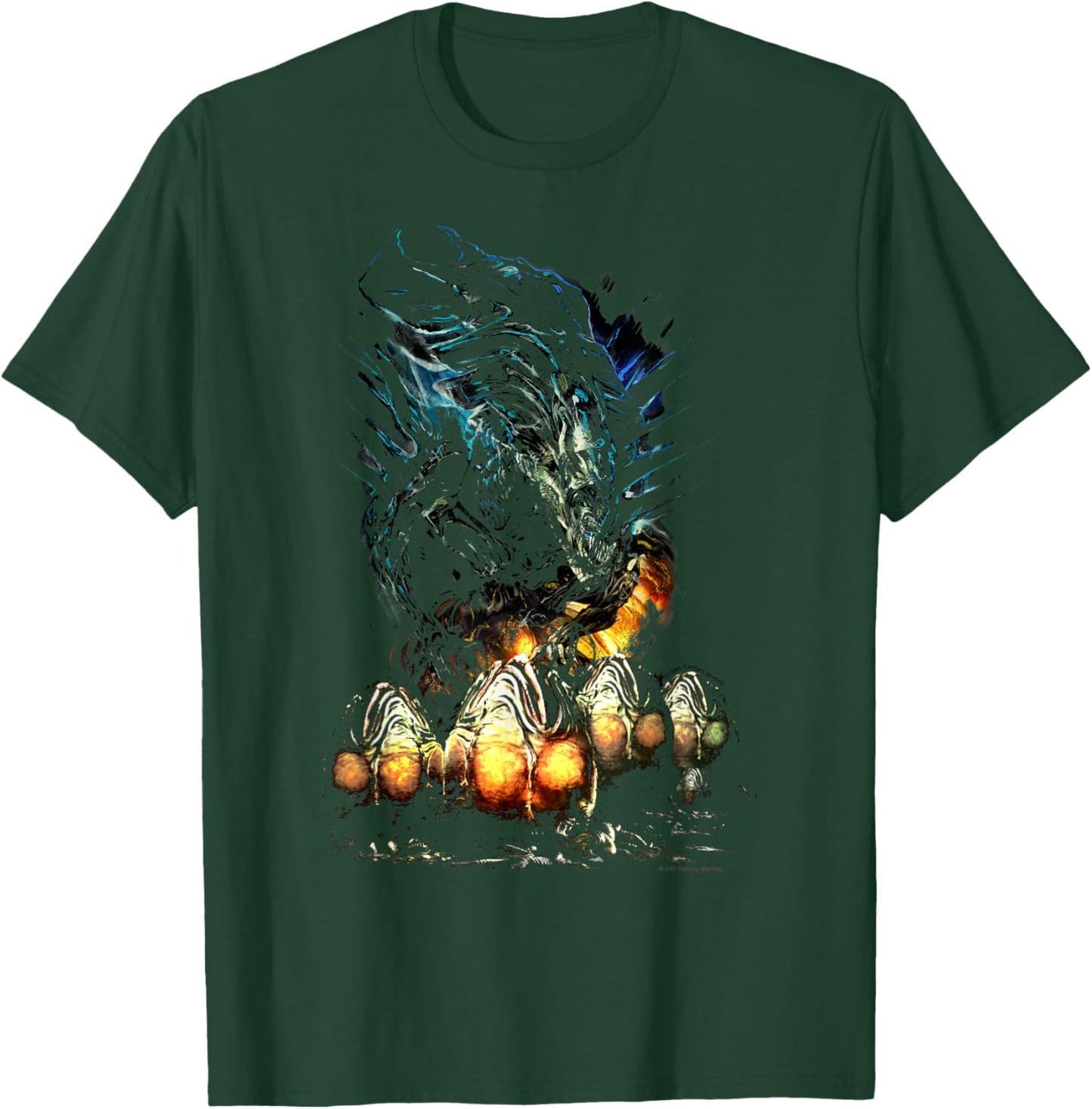 Aliens Iconic Epic Xenomorph XX121 And Eggs Big Chest Poster T-Shirt - T-Shirt | Forest