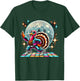 Disco Turkey Halloween -Adult Black Cartoon Turkey Disco Small Straight Short Sleeve T-Shirt - T-Shirt | Forest