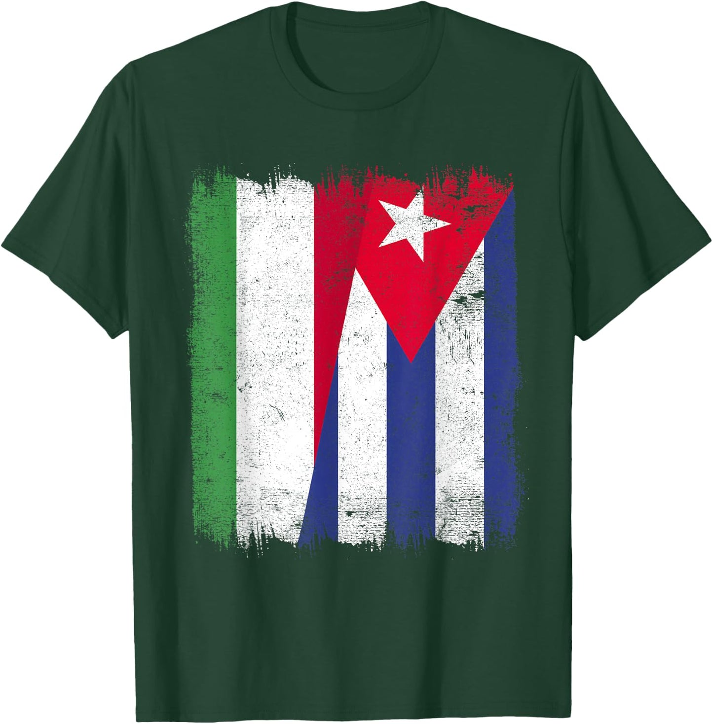 Hungary Cuba Half Flag Hungarian Cuban Heritage T-Shirt - T-Shirt | Forest