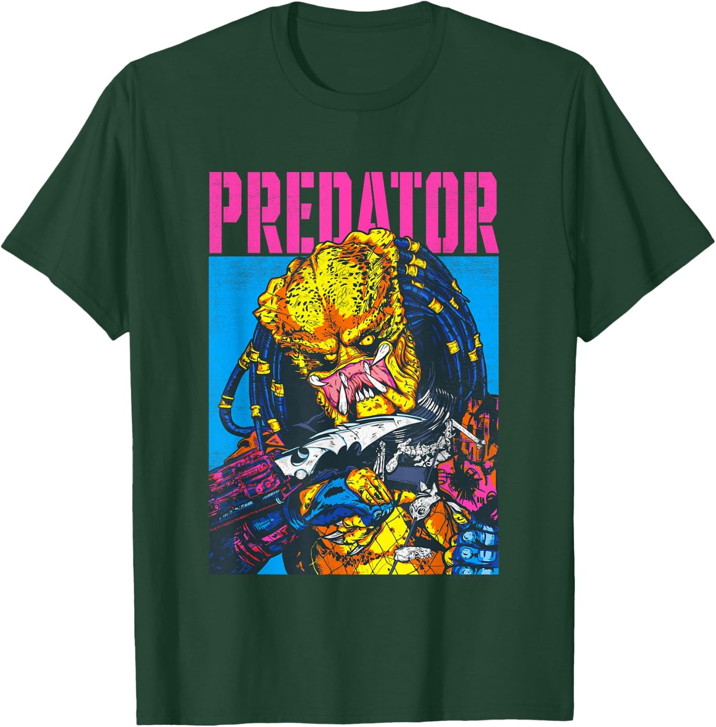 Aliens Iconic Epic Predator Retro Comic Big Chest Portrait T-Shirt - T-Shirt | Forest