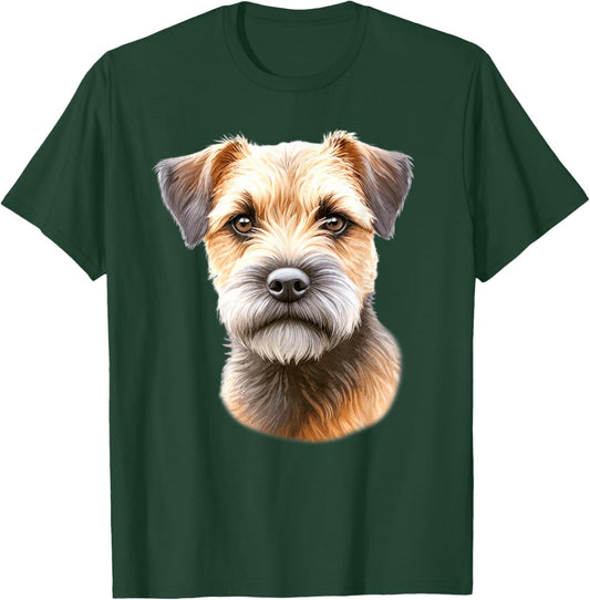 Border Terrier Dog Portrait T-Shirt - T-Shirt | Forest
