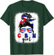 Cuban Girl Messy Bun Cuba Pride Patriotic Kids T-Shirt - T-Shirt | Forest