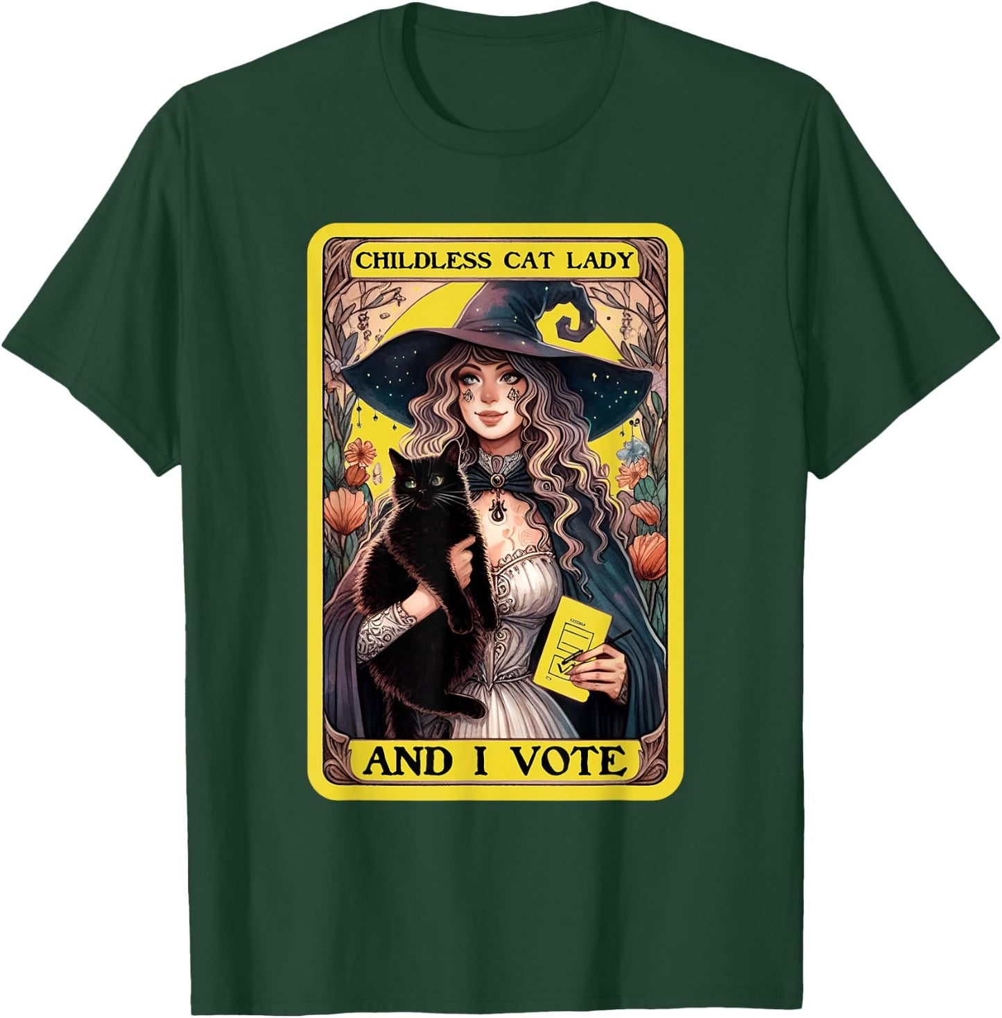 Childless Cat Lady And I Vote, Childless Cat Lady Tarot Card T-Shirt - T-Shirt | Forest
