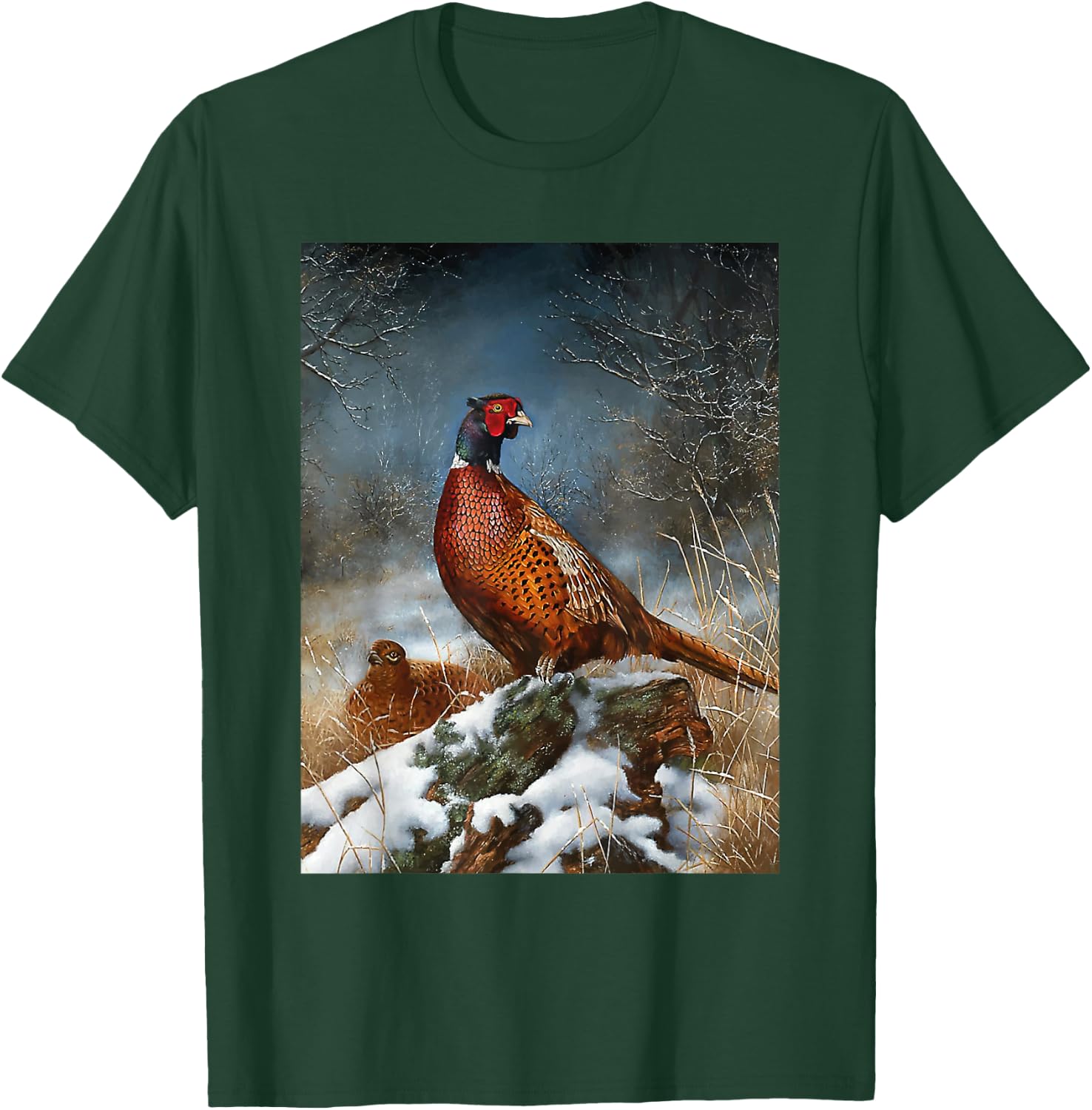 Pheasant Bird Species Hunting Accessories T-Shirt - T-Shirt | Forest