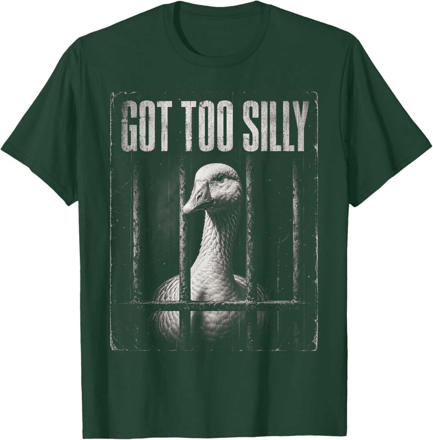 Silly Goose Meme Funny Bird in Jail Got Too Silly T-Shirt - T-Shirt | Forest