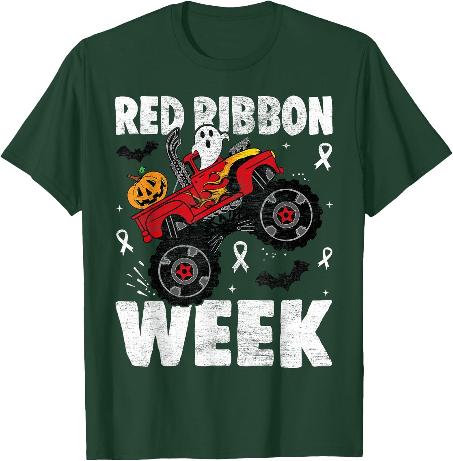 Red Ribbon Week Awareness Halloween Women Men Toddler Kids T-Shirt - T-Shirt | Forest