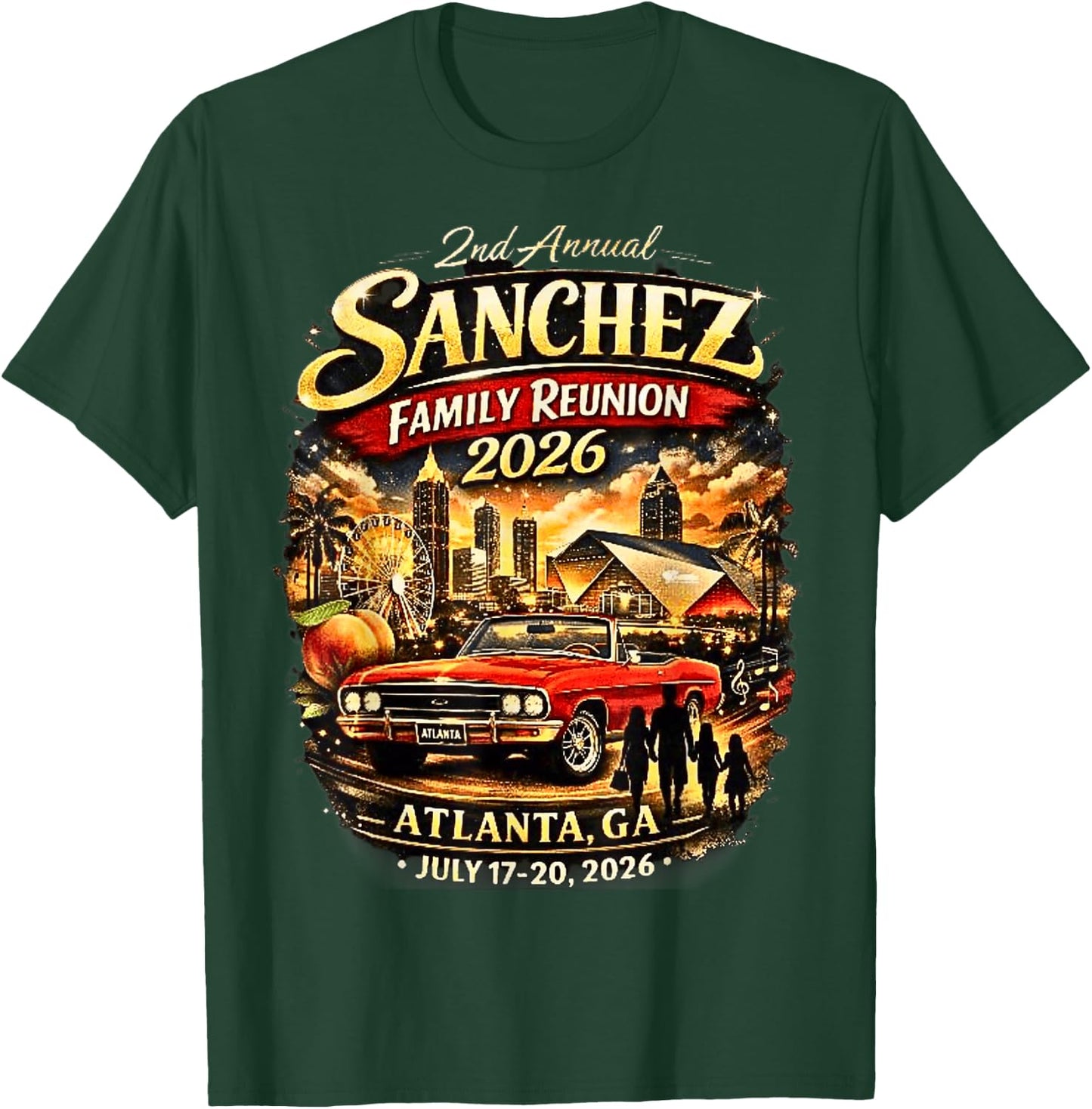 2nd Annual Sanchez Family Reunion 2026 T-Shirt - T-Shirt | Forest