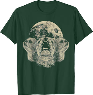 Shih Tzu Dog Howling Moon T-Shirt - T-Shirt | Forest