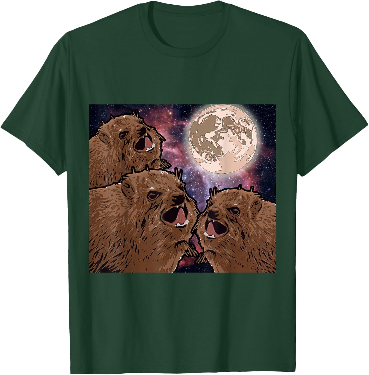 Three Hyrax Moon T-Shirt - T-Shirt | Forest