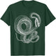 Snake Skeleton - Reptile Animal Boa Illustration T-Shirt - T-Shirt | Forest