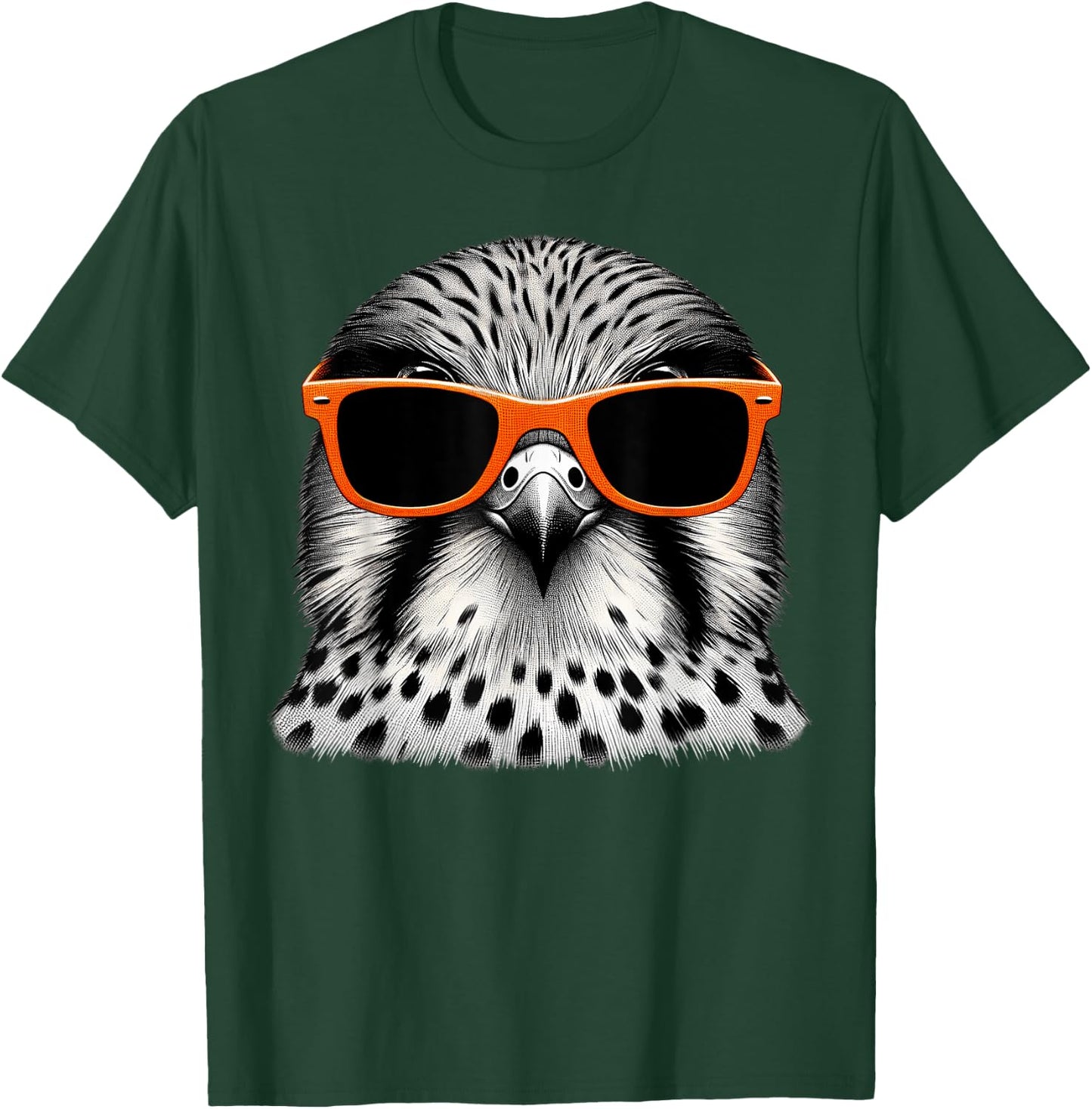 Cool Kestrel Bird Wearing Sunglasses Graphic Art T-Shirt - T-Shirt | Forest